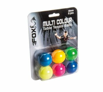 Fox TT Coloured Table Tennis Balls (Pack of 6)