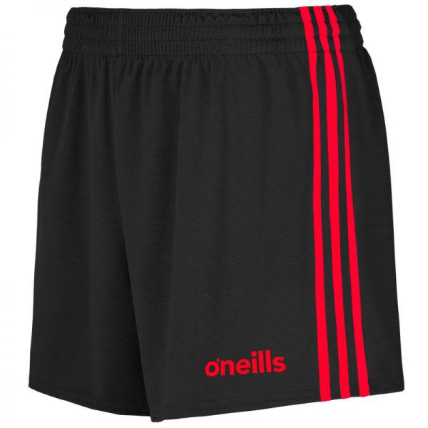 GAA Shorts Mourne Black Red O'Neills