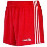 GAA Shorts Red and White O'Neills Colgan Sports