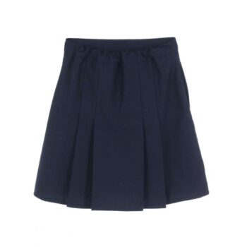 Hunter Box Pleated School Skirt - Navy