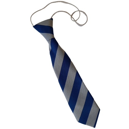 royal white elastic school tie