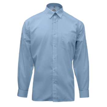 Hunter 656 Long Sleeve School Shirt - Blue