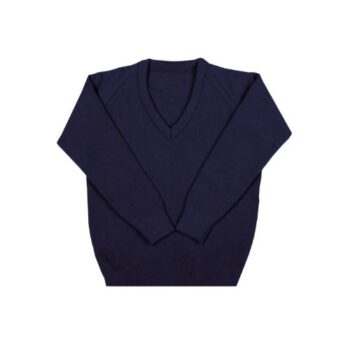 Deer Park Knitwear V-Neck Jumper 100% Acrylic - Navy