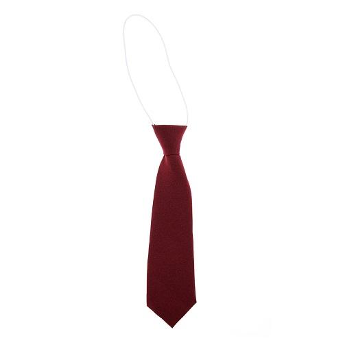 School Single Colour Elastic Tie Wine