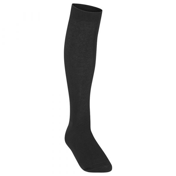 School Cotton Knee Socks - Black