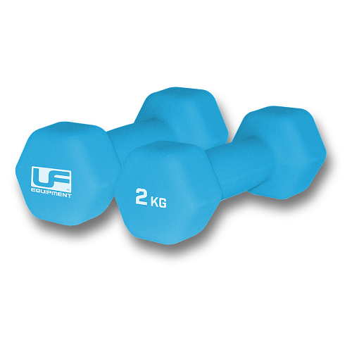 Urban Fitness Hex Dumbbells - Neoprene Covered 2kg Colgan Sports