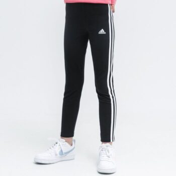 adidas Girls Essential 3-Stripe Leggings - Black/White