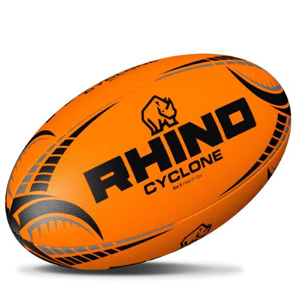 Rhino Rugby Cyclone Training Ball Orange