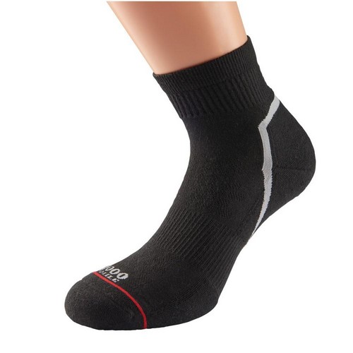 1000 Mile Active Quarter Sock Men's Black Colgan_Sports