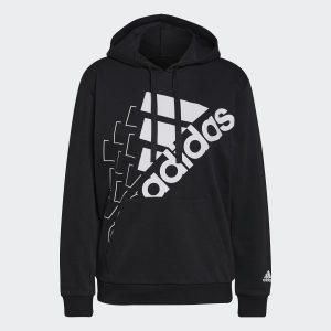 adidas Ladies Brand Love Slanted Logo Relaxed Hoodie
