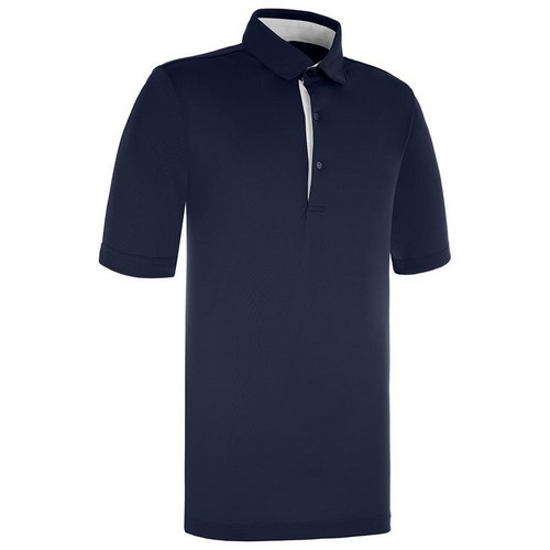 Proquip Mens Pro-Tech Peached Polo Shirt Navy