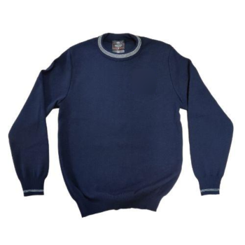 Round Neck School Jumper Acrylic - Navy