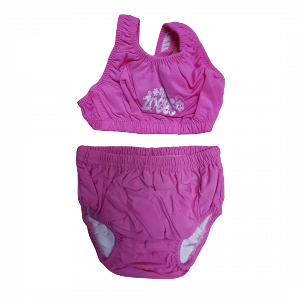 Zoggs Swim Nappy and Bikini Set Pink