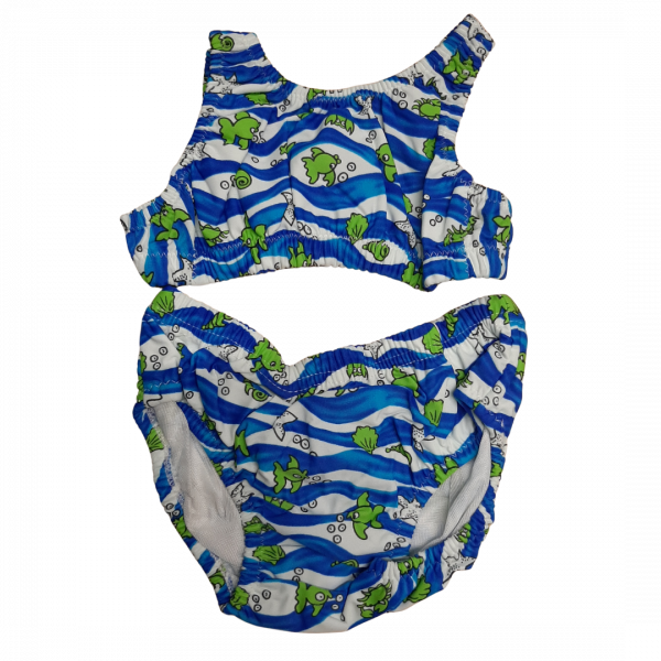 Zoggs Swim Nappy and Bikini Set Blue Multi