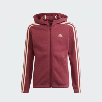 adidas Girl's Essentials 3-Stripes Full-Zip Hoodie