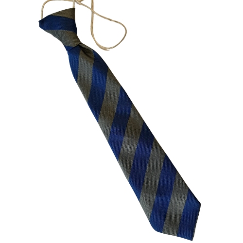 royal grey elastic school tie