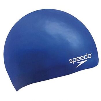 Speedo Moulded Silicone Junior Cap - Blue