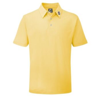 FootJoy Stretch Pique Solid Golf Polo - Yellow
