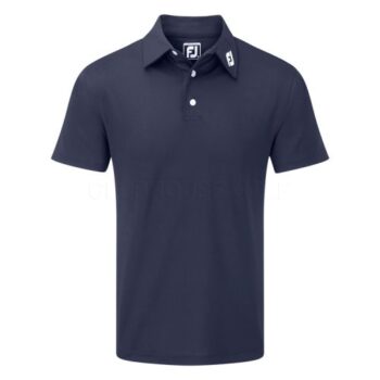 FootJoy Stretch Pique Solid Golf Polo - Navy