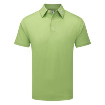 FootJoy Stretch Pique Solid Golf Polo - Lime