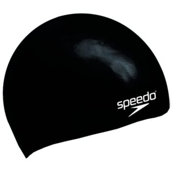 Speedo Moulded Silicone Junior Cap - Black
