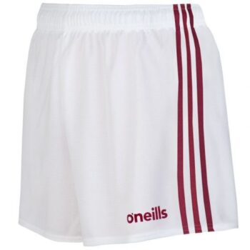 O'Neills Mourne GAA Shorts - White/Maroon