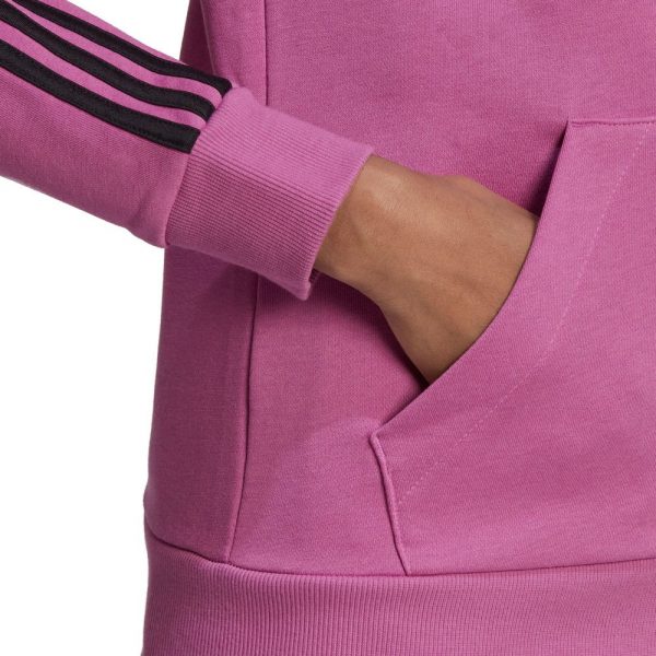 adidas Women'sEssentials French Terry 3-Stripes Hoodie - Image 3