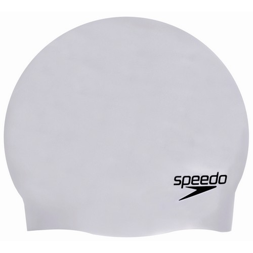 Speedo Plain Moulded Silicone Cap - Grey