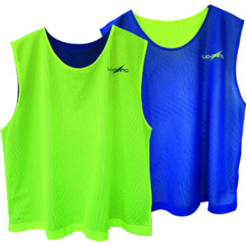 Lightning Reversible Mesh Bib Royal/Yellow - Numbered 20 Pack