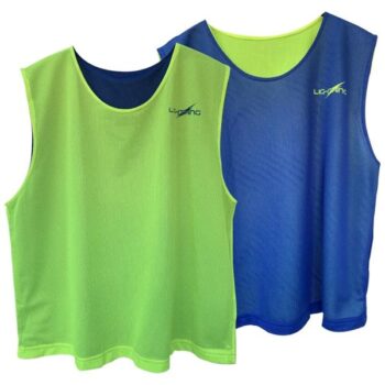 Lightning Reversible Mesh Bib Royal/Yellow - Numbered 20 Pack