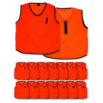 Precision Numbered Training Bibs Set Orange - Adult