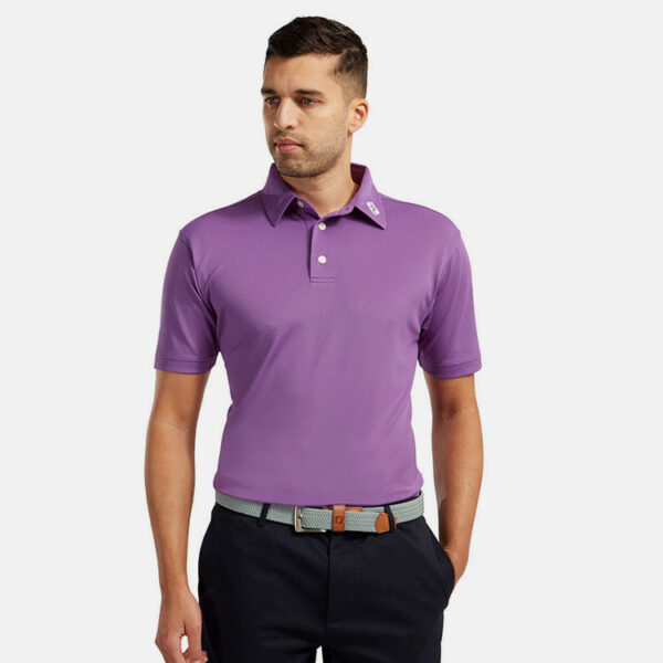 Footjoy Pique Short Sleeve Polo - Purple