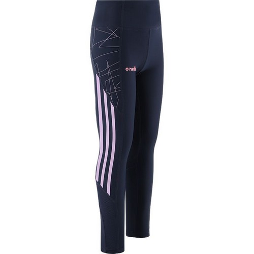 Women's & Girls Dolmen Full Length Leggings Marine / Pink / Purple