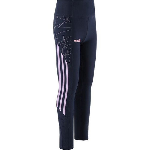 Women's & Girls Dolmen Full Length Leggings Marine / Pink / Purple