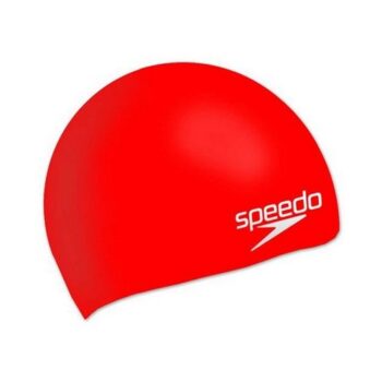 Speedo Junior Moulded Silicone Cap - Red