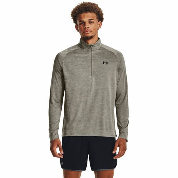 Under Armour Men's Tech Half Zip Long Sleeve - Green/Black