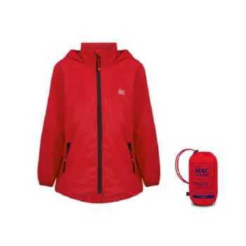 Mac In A Sac Origin 2 Kids Waterproof Rain Jacket – Red