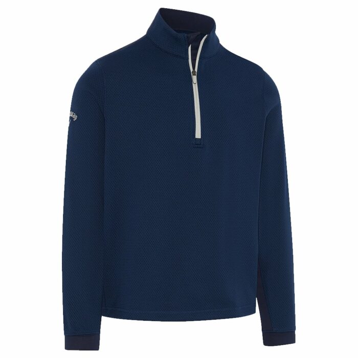 Callaway Golf Hex Textured 1/4-Zip Fleece - Peacoat - Colgan Sports