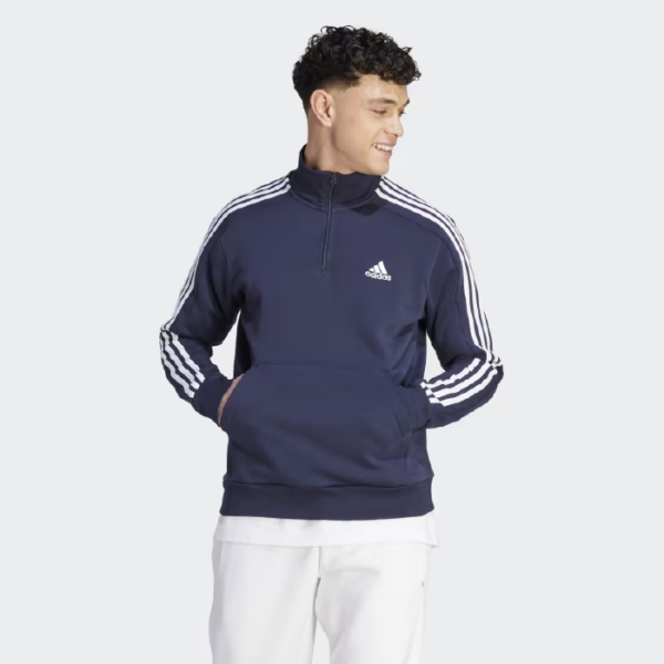 adidas Essentials Fleece 3-Stripe 1/4-Zip Sweatshirt