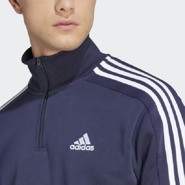 adidas Essentials Fleece 3-Stripe 1/4-Zip Sweatshirt - Image 2
