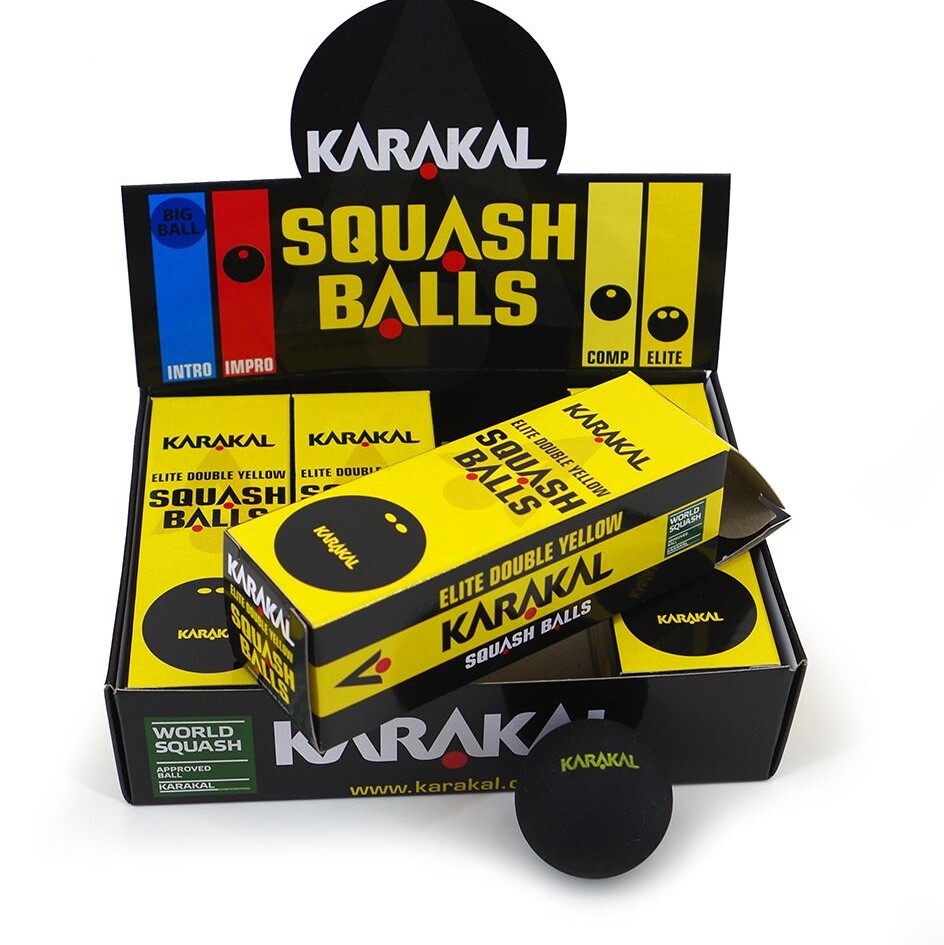 Karakal Double Yellow Dot Squash Balls