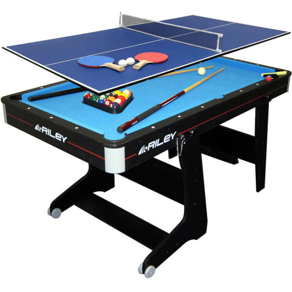 Riley 5ft Folding Pool Table with Table Tennis Table