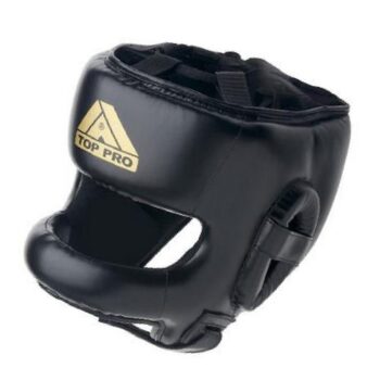 Top Pro MMA Leather Full Face Headgear