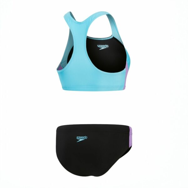 Speedo Colourblock Splice Swim Bikini - Black/Purple - Image 2