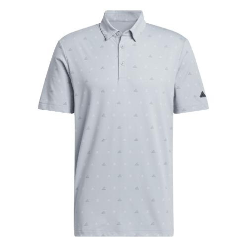 adidas Mens Go-To Mini-Crest Print Polo Shirt