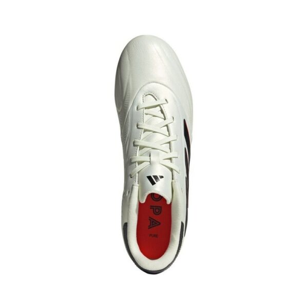 adidas Copa Pure II League Firm Ground Boots - Ivory/Black/Red - Image 3