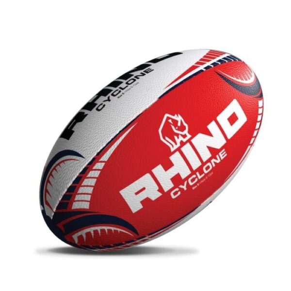 Rhino Rugby Cyclone Training Ball Red - Size 4