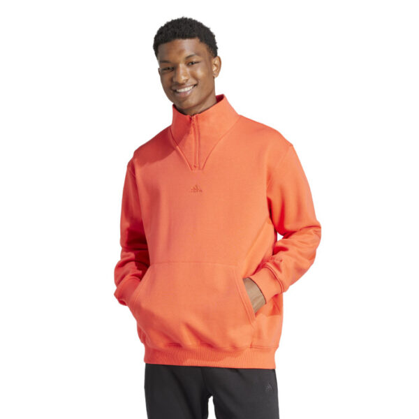 adidas ALL SZN Fleece 1/4-Zip Sweatshirt - Red - Image 2