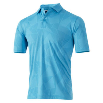 Island Green Men's Jacuard Knit Polo Shirt