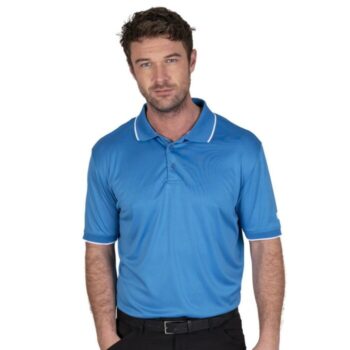 Island Green Men's Performance Polo Shirt - Sky